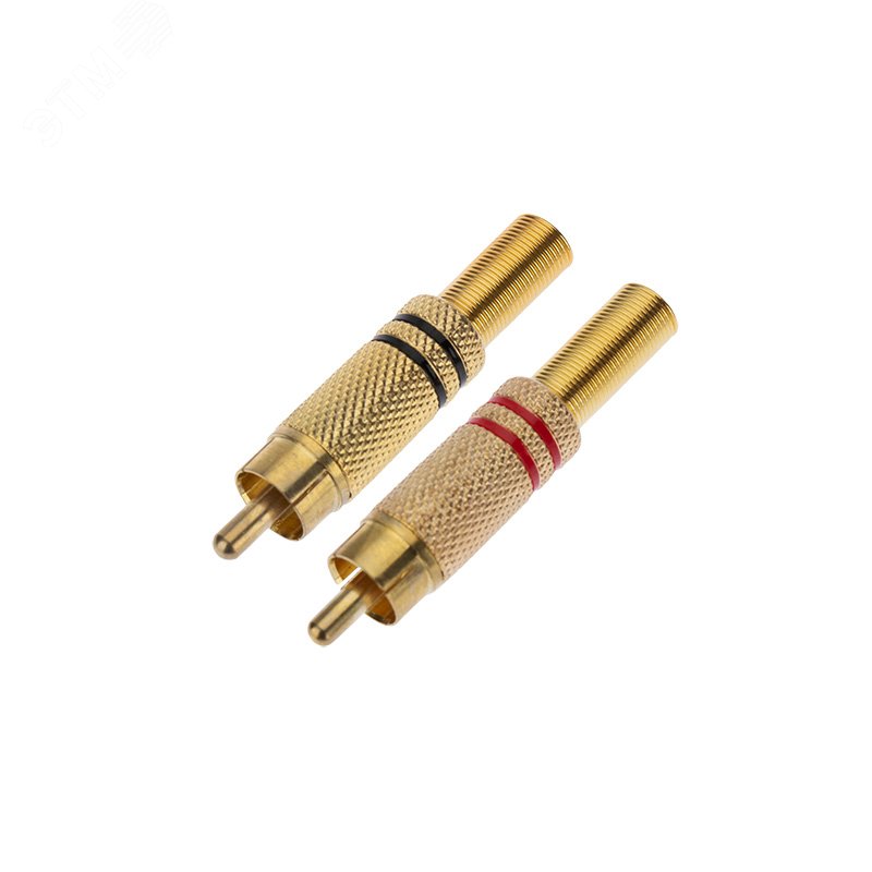 sredstva bezopasnosti   razemy   Razem shteker RCA metall payka chernyy-krasnyy, Gold PROconnect   1