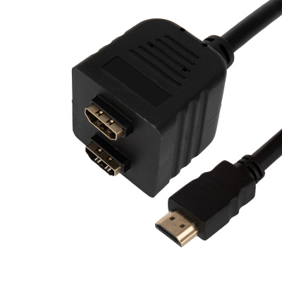 sredstva bezopasnosti   razemy   Perekhodnik REXANT GOLD HDMI Shteker - 2 Gnezda (prokhod)   1