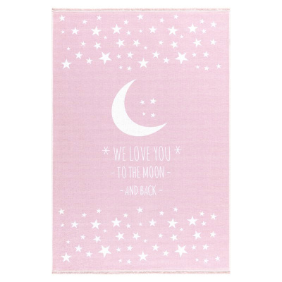 Kovrik dlya vannoy komnaty  MOON 100x160 02 PINK