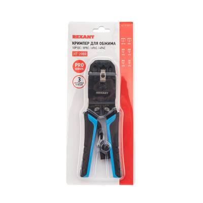 sredstva bezopasnosti   Krimper HT-200R dlya obzhima 10P10C, 8P8C, 6P6C, 4P4C REXANT, 12-3442-1   2