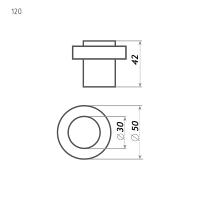 Ogranichitel dvernoy 120 (chernyy) 2