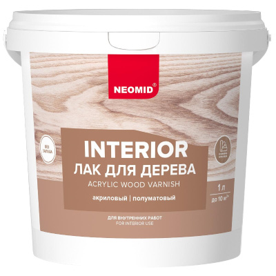 1Lak akrilovyy dlya drevesiny Neomid interior (1l)