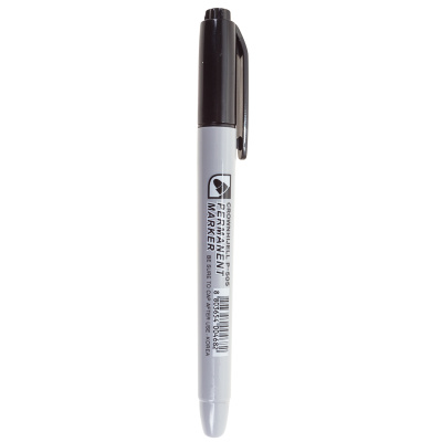 sredstva bezopasnosti   Marker permanentnyy Multi Marker Slim 2mm, chernyy, pulevidnyy Crown, 08-8201   1