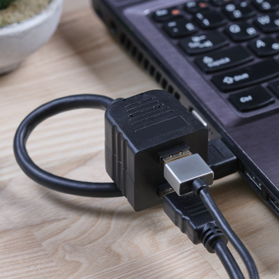 sredstva bezopasnosti   razemy   Perekhodnik REXANT GOLD HDMI Shteker - 2 Gnezda (prokhod)   2