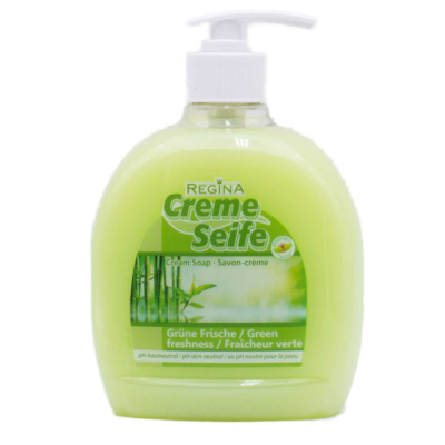4068400003386-Regina-Cremeseife-fluessig-Gruene-Frische-Spenderflasche-500ml