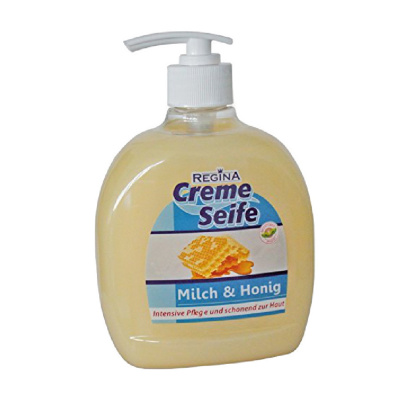 4068400003348-Regina-Cremeseife-Honig-Milch-Spenderflasche-ohne-Pumpaufsatz-500ml